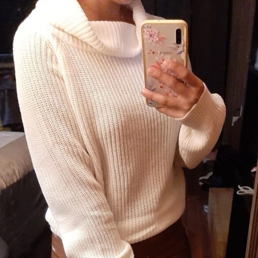 Black Wide Neck Sweater